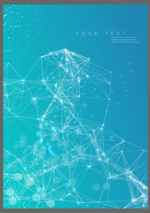Abstract poster technological network