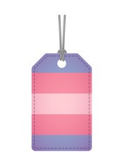 label with a transgender pride flag