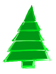 leuchtend grüner Tannenbaum...