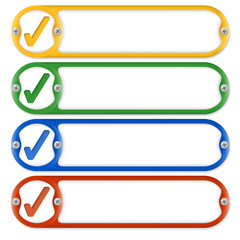 Obraz premium four frames for entering text with screws and check box