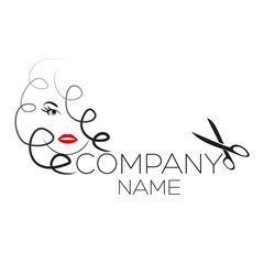 an logo is a girl and hair