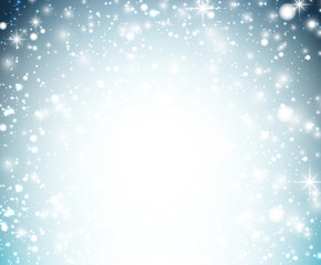 Christmas background with crystallic snowflakes.