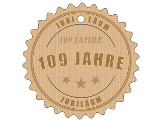 je109 JubiläumsEtikett 109 - vintagedesign - 109 Jahre - g2009