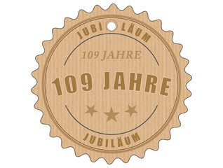 je109 JubiläumsEtikett 109 - vintagedesign - 109 Jahre - g2009