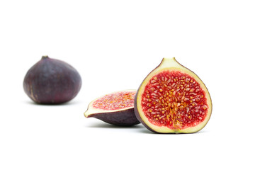 figs closeup isolated on white background