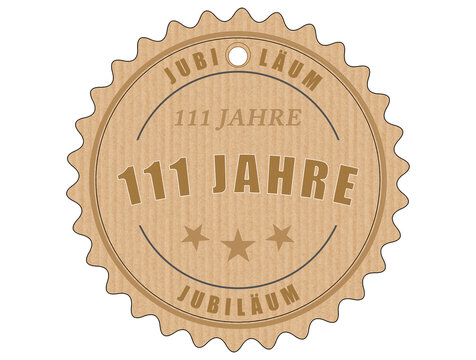 je111 JubiläumsEtikett 111 - vintagedesign - 111 Jahre - g2011