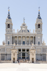 Fototapeta na wymiar The Almudena Cathedral in Madrid Spain