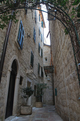 Street in the old town of Kotor, Montenegro