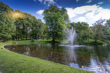 Pond in Park around Royal Palace