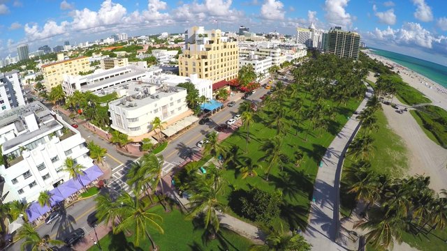 Aerial video Sobe Miami Beach