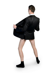 Business man no pants