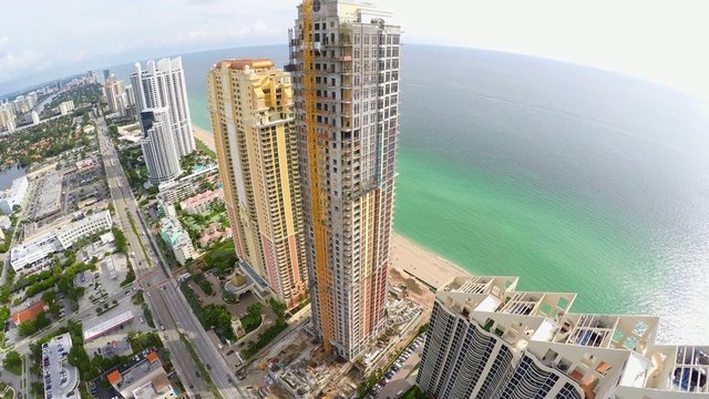 Sunny Isles Beach FL USA aerial drone video