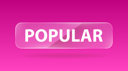 vector glass button popular