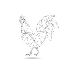 Abstract cock isolated.