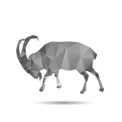 Abstract goat isolated on a white backgrounds, vector illustrati