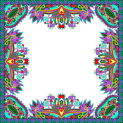 floral vintage frame, ukrainian ethnic style