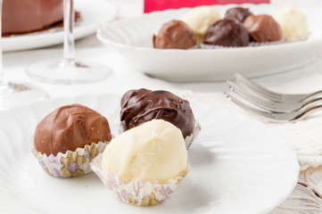 Boeri cioccolatini ai tre gusti di  cioccolato
