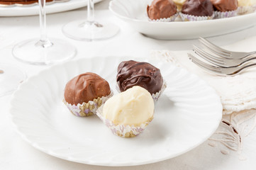 Boeri cioccolatini ai tre gusti di  cioccolato