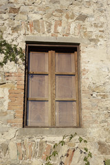 Old window and Stone Wall