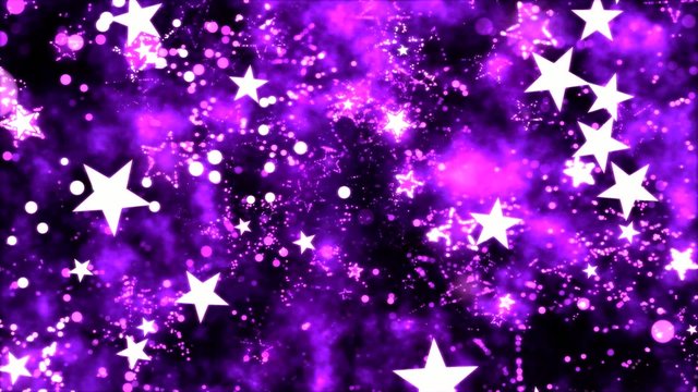 Abstract Star Shapes, Space - Loop Purple