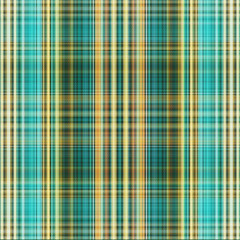 textile plaid background in cyan, green, beige, yellow