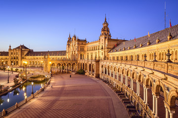 Fototapeta na wymiar Seville, Spain at Spanish Square
