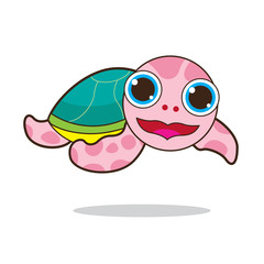 Turtle cute cartoon eps 10 vector