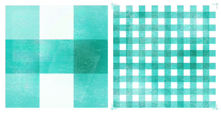 Fototapeta Pastel Grunge Checkered Pattern