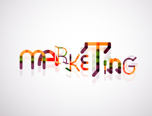 Marketing word font concept