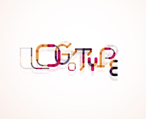 Logo word font design