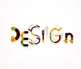 Design word font concept