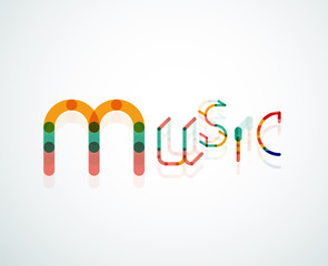 Music font word concept
