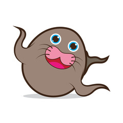 sea lion cute cartoon eps 10 vector