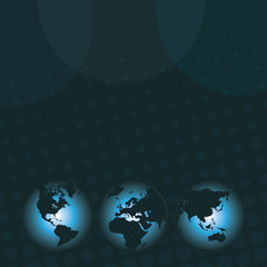 3D Earth Globes - Abstract Background