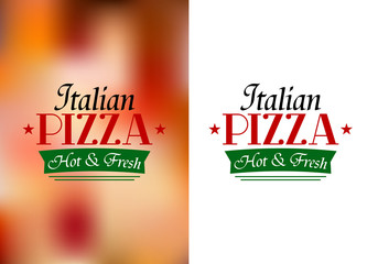 Italian pizza sign or label