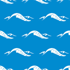 Seamless pattern of a cresting ocean wave