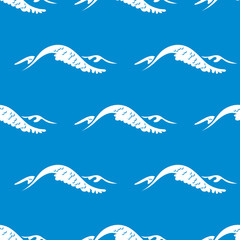 Fototapeta premium Seamless pattern of a cresting ocean wave