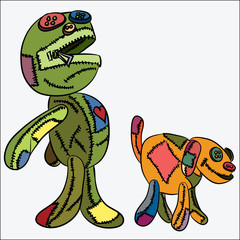 Obraz premium Rag doll patched.