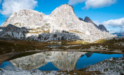 Fototapeta na wymiar Lake in the Dolomites South Tirol, Italy