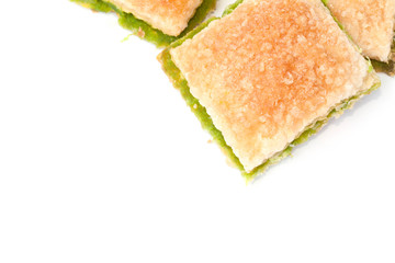 Apple pie isolated on the white background