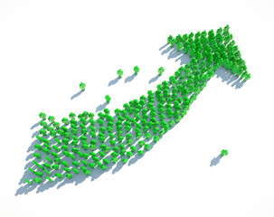 Pfeilformation von Männchen