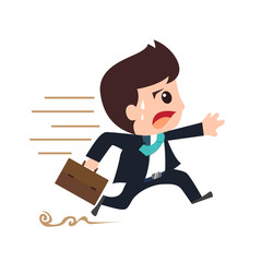 businessman hustle running cartoon eps 10 vector
