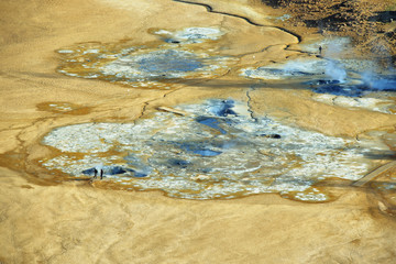 Landscape in the geothermal area Hverir