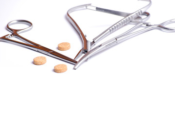 surgical forceps and tablets