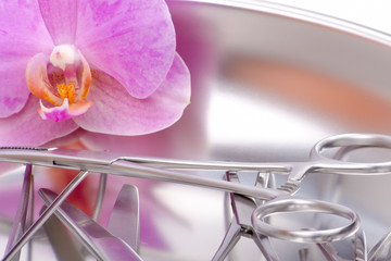 surgical instruments orchid close view
