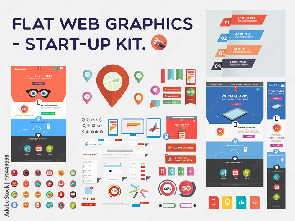 Wall mural flat web graphics - start-up kit