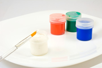 image of three colors on a plate