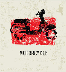 Motorcycle grunge symbol,clean vector