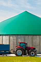 Red tractor and biogas