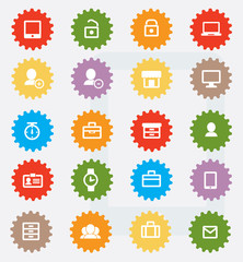 Website icon set,colour version,clean vector